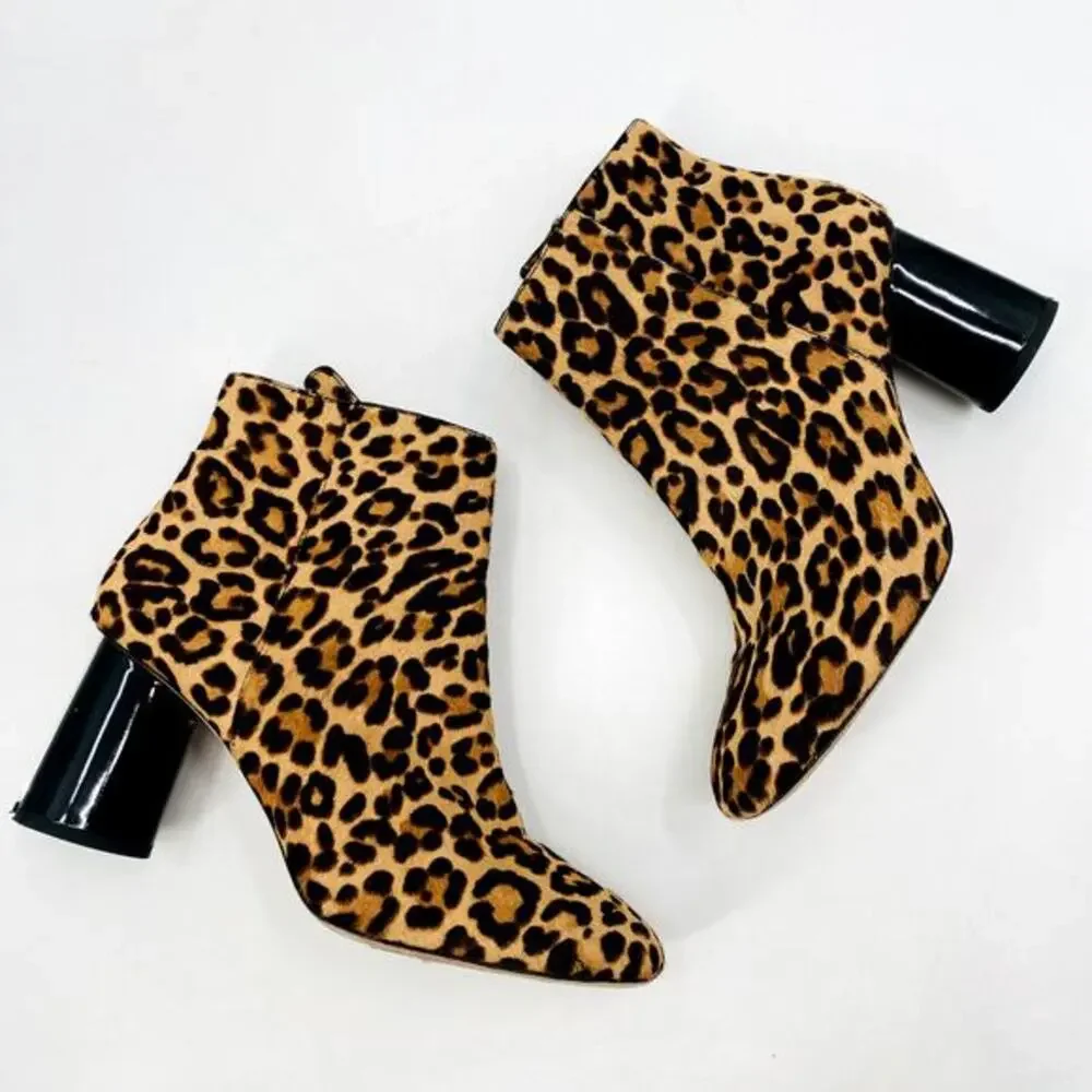 Kate Spade‎ Calf Hair Leopard Heled Booties